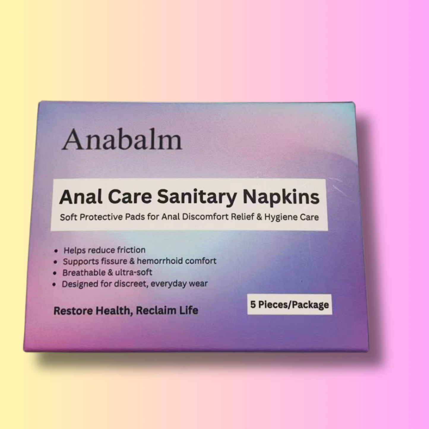 ANABALM Anal Care Sanitary Napkins – 5 Pieces | Gentle Comfort & Hygiene Support