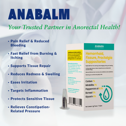 Anabalm Medical – Hemorrhoid, Fissure, Proctalgia Suppositories