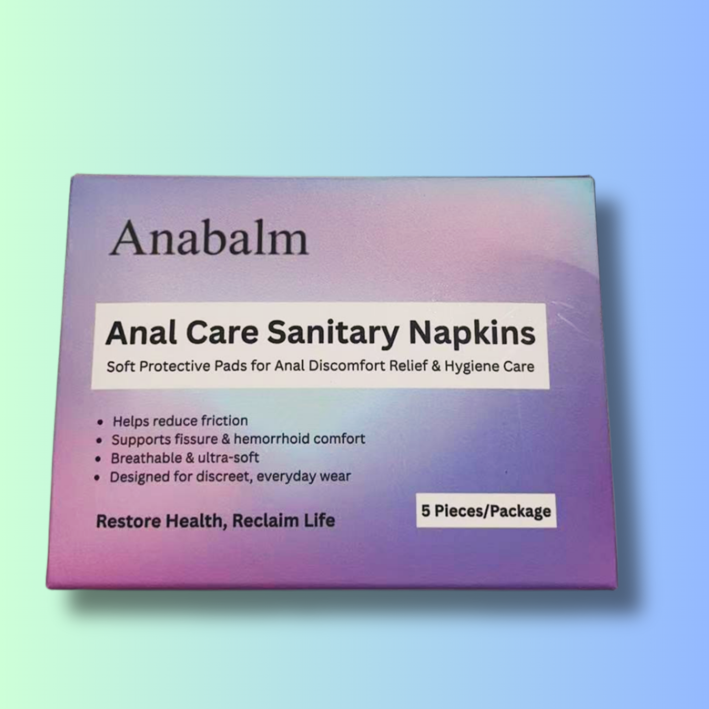 Anabalm Anal Care Sanitary Napkins – 5 Pieces | Gentle Comfort & Hygiene Support