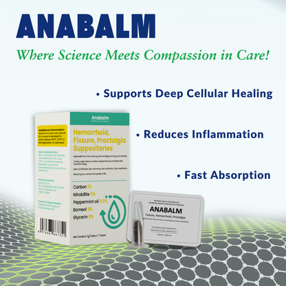 Anabalm Medical – Hemorrhoid, Fissure, Proctalgia Suppositories