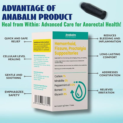 Anabalm Medical – Hemorrhoid, Fissure, Proctalgia Suppositories